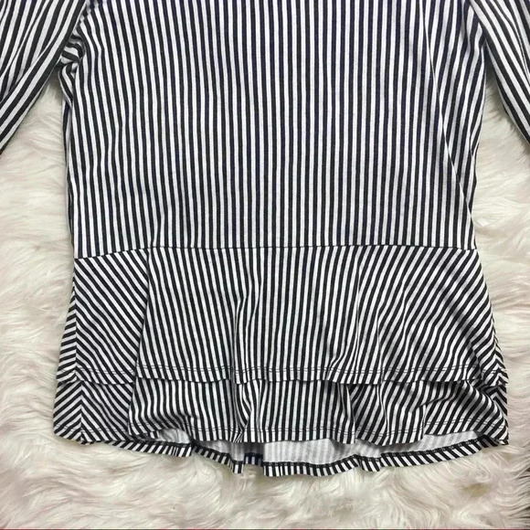 Striped Michael Kors Peplum Top - Picture 2 of 5